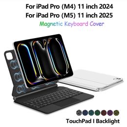 Magnetic Magic Keyboard For iPad Pro M5 11 Inch 2025 Case For iPad Pro 11 (M4) 2024 Multi-touch TouchPad Backlight Keyboard Case