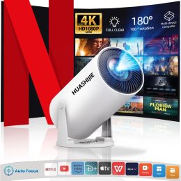 Android Smart HD 1080P WiFi Projector with Built-In Speakers