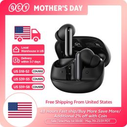 QCY Melobuds N50 ANC Bluetooth 5.4 Wireless Earphones Active Noise Cancellation 6 Mics Clear Call Earbuds Multipoint Connection