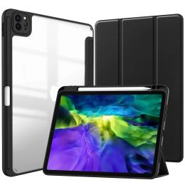 For iPad 11th 10th 9th 8th 7th 6th 5th Generation, Air 6 5 4 Mini Hybrid Protective Case With Pencil Holder And Auto Sleep/Wake