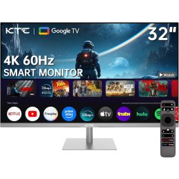 32 Inch 4K Smart Monitor with Google TV System UHD 3440x2560P Hey Google Voice Remote Netflix Licensed Dolby