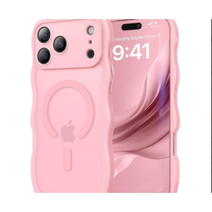 Phone Case with Magnetic Magsafe Ring and Camera Protection for Apple iPhone 17 Pro Max (Pink)