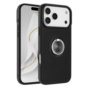 Phone Case with Glossy Finish – Superior Protection & Built-In Ring for Apple iPhone 17 Pro Max (Black)