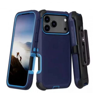 Case with Belt Clip for Apple iPhone 17 Pro Max (Navyblue Blue)