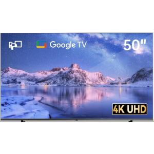 FPD 50 Inch Smart TV, 4K LED Google TV with Google Play Built-in Google Cast, HDR 10, MEMC, Voice Remote