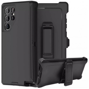 Case with Clip for Samsung Galaxy S25 Ultra 5G (Black)