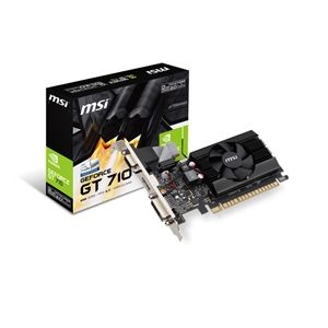 MSI Video Card G7102D3P GT 710 2GD3 LP GT710 2G DDR3 OC 64B DL-DVID/HDMI/D-Sub Low Profile Retail