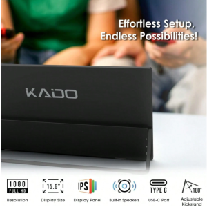 Kado Portable Monitor 15.6-Inch FHD 1080p