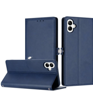 Case with Card Holder Slots and Wrist Strap for Samsung Galaxy A05 (Navy Blue)