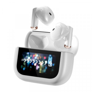 Wireless Bluetooth TWS Headphones with Touch Screen for Universal Cell Phone And Bluetooth Device (White)