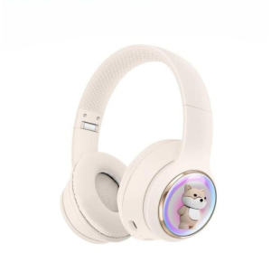 Headphones with Cute Dog LED Design  for Universal Cell Phone And Bluetooth Device (White)