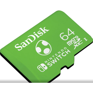 SanDisk 64GB microSDXC UHS-I for Nintendo Switch, Speed Up to 100MB/s (SDSQXAO-064G-GN6ZN)