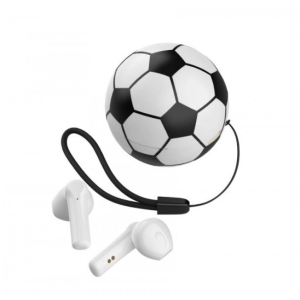 Soccer Ball (Football) Design, Wireless Sport Earbuds, OEM Gift T38 for Universal Cell Phone And Bluetooth Device (Black)