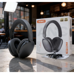 Bluetooth Wireless Surround Sound Headphones with Active Noise Cancellation and Micro SD Card Slot K601ANC (Black)