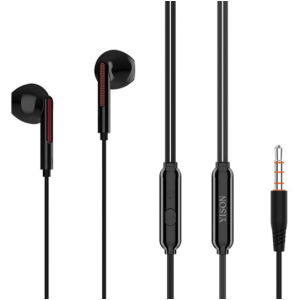 Earphones with Microphone 3.5mm Aux Auxiliary Cable (Black)