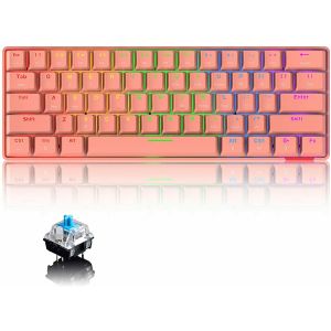 USB Bluetooth Wireless Gaming Keyboard RGB Backlight Mechanical Compact Keypad,The Main Color Of The Product Is Available For Sale.