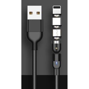 Rotating magnetic data cable - Black-2m