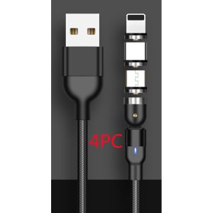 Rotating magnetic data cable - Black 4PC-1m