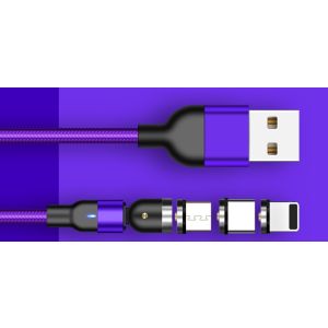 Rotating magnetic data cable - Purple-1m