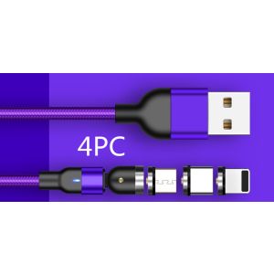 Rotating magnetic data cable - Purple 4PC-0.5m