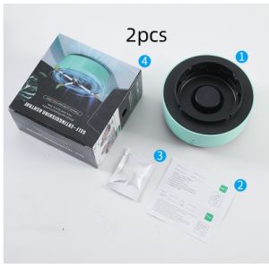 Smoke Removal Air Purification Ashtray Anion Purification Practical Automatic Purifier Ashtray Portable Gadgets For Car Ashtray - Starry Sky Green2pcs