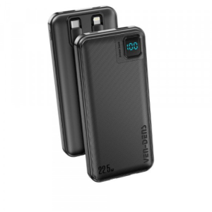 Fast Charging 10000mAh Dual USB/Type-C Ports Power Bank (Black)