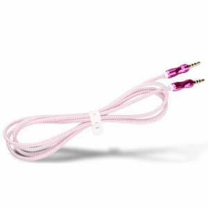 Auxiliary Music Cable 3.5mm to 3.5mm Wire Cable (Hot Pink)