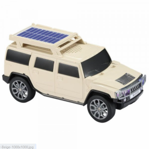 Boxy SUV-Inspired Bluetooth Speaker (Beige)