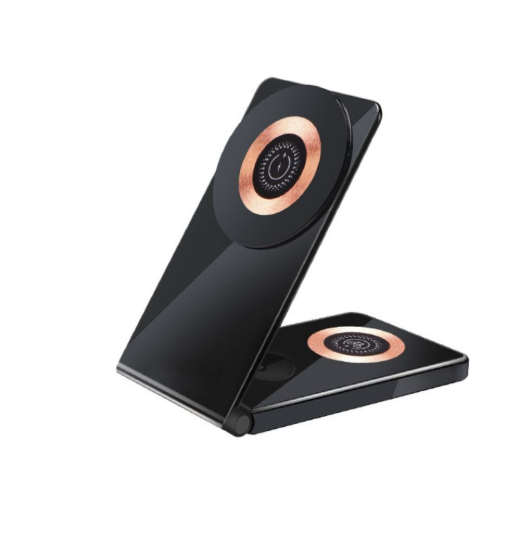 3-in-1 Qi2 Certified 15W Wireless Charging Station (Black)